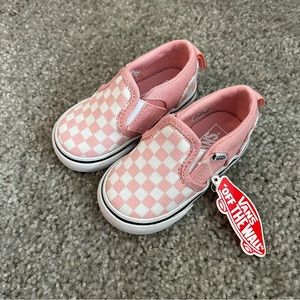 Baby Pink Checkered Vans